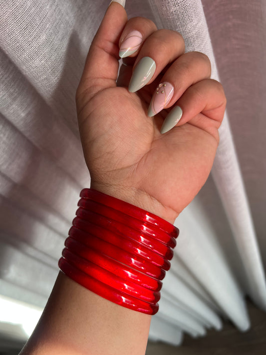 Red jelly bangles