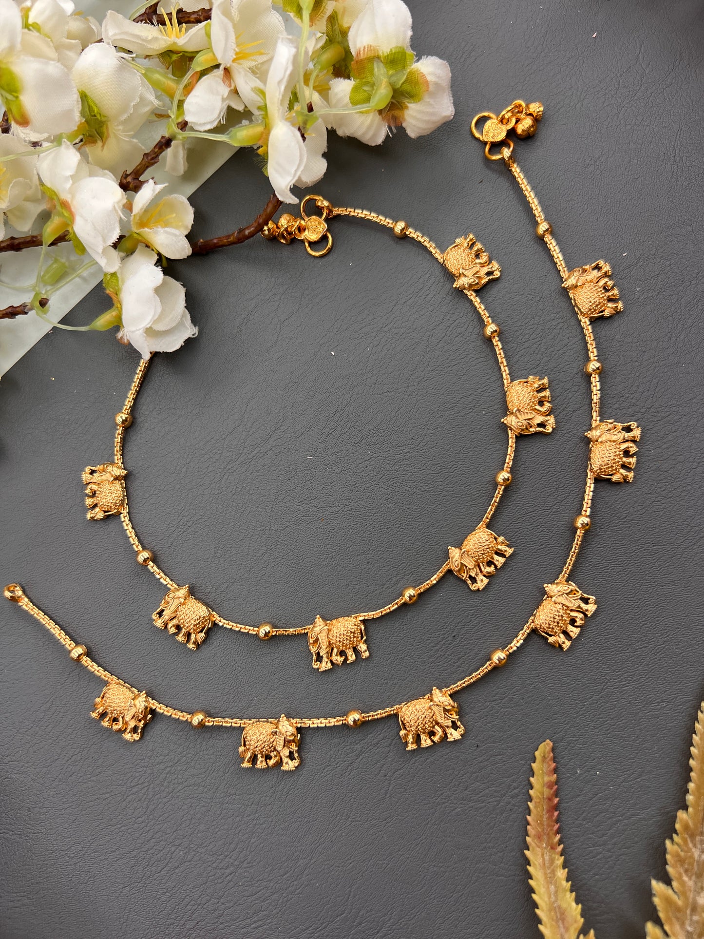 The Gajraj Heritage gold plated Payal