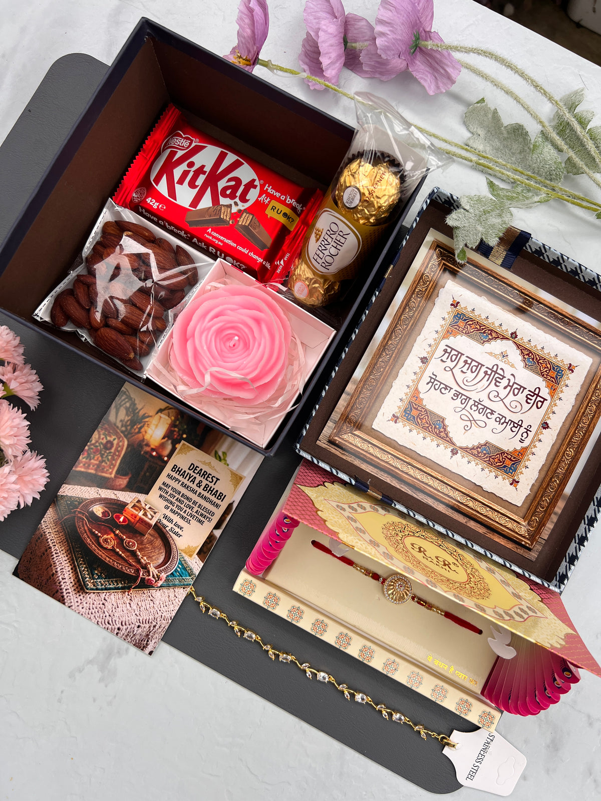 Premium brother & bhabhi Rakhi hamper with gift