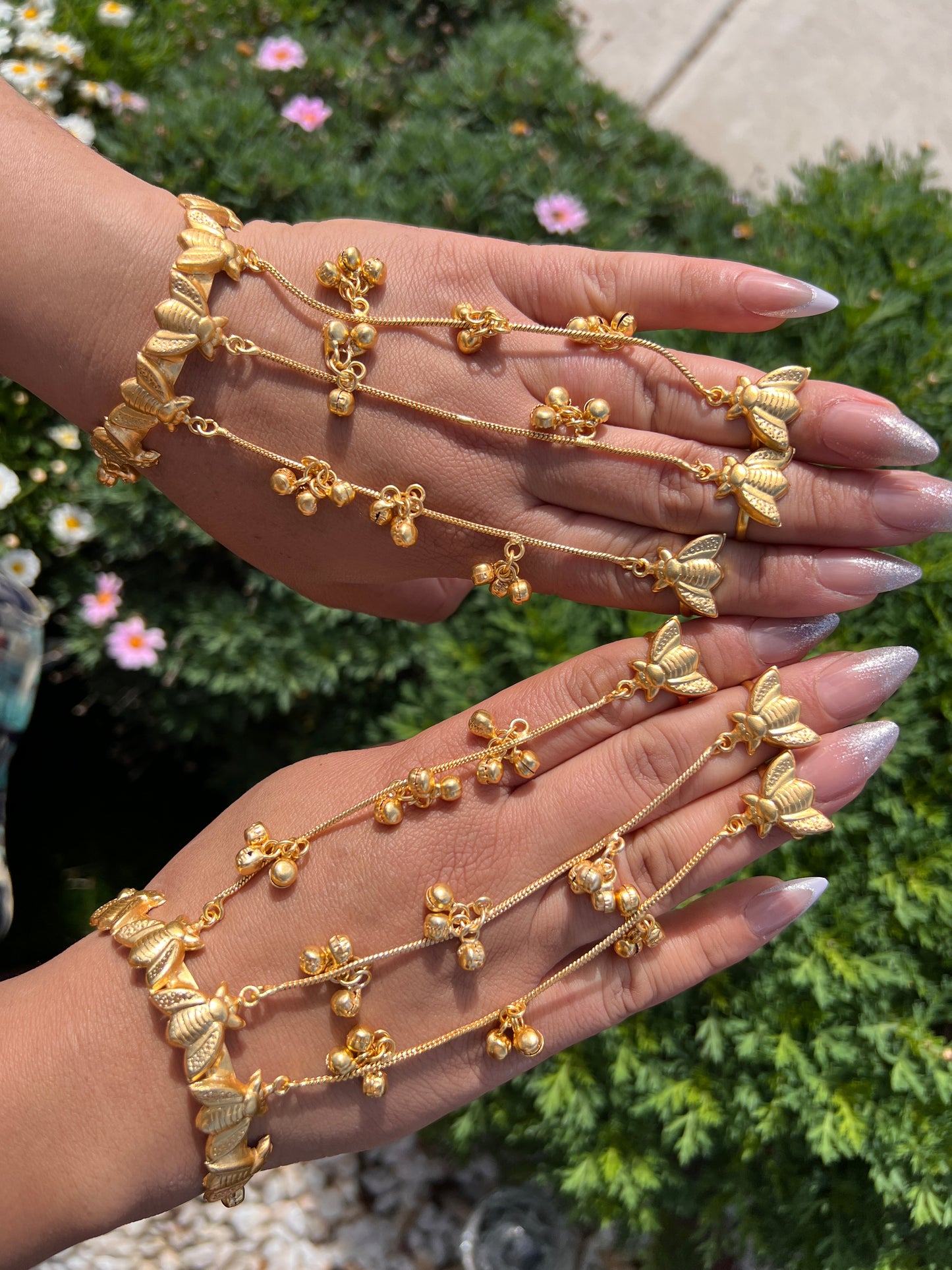 Gold plated hand harness   (pair for both hands)