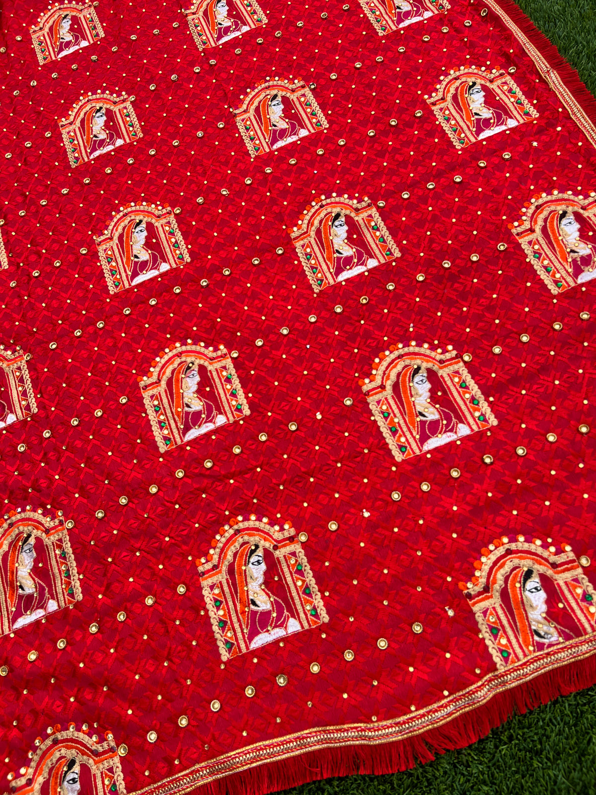 Doli style embroidered dupatta