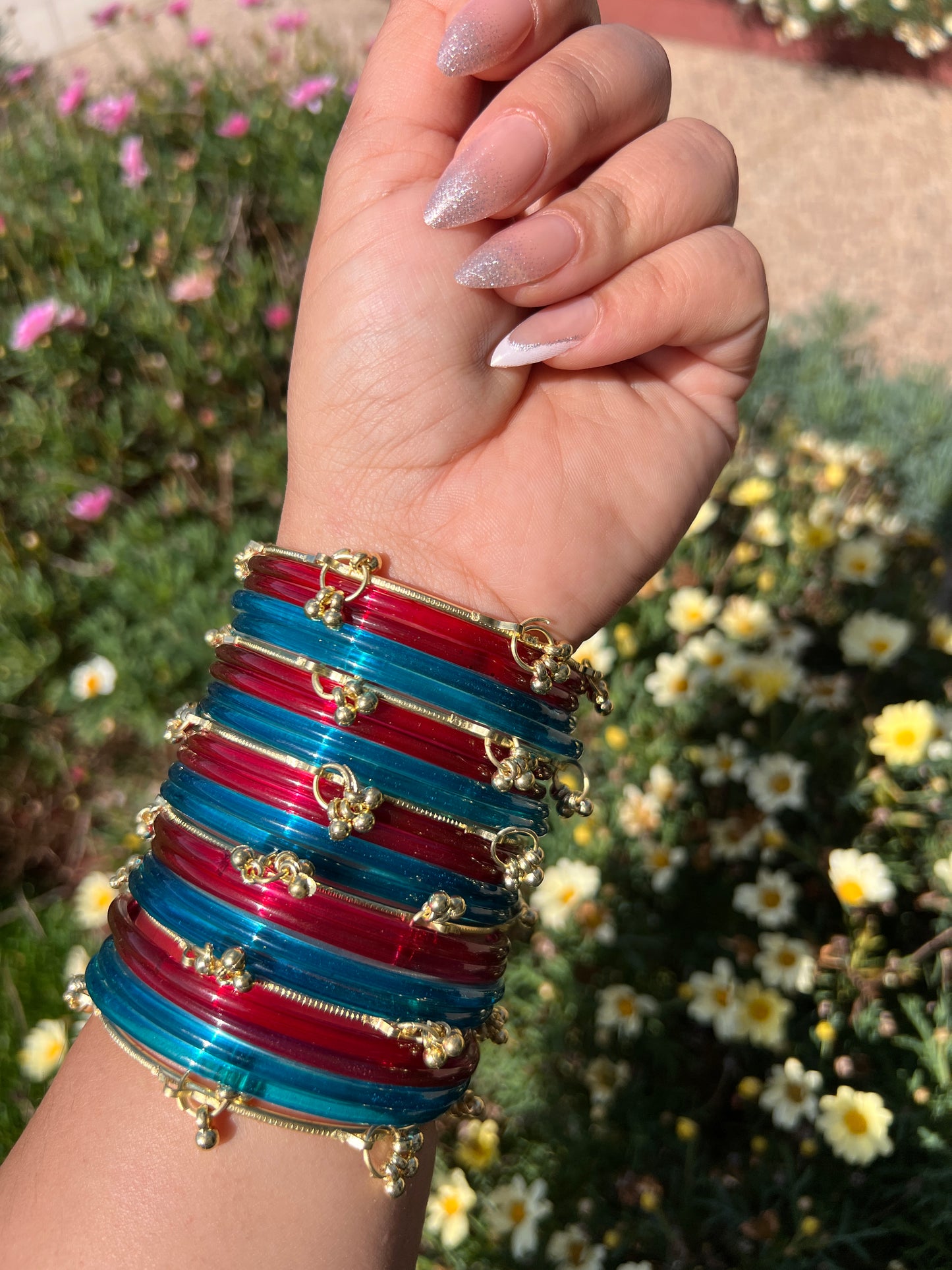 Jelly Kashmiri glass bangles