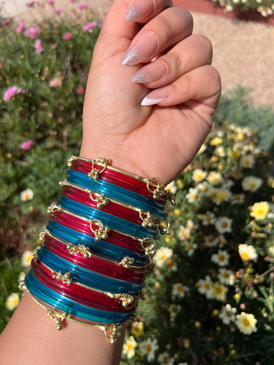 Jelly Kashmiri glass bangles