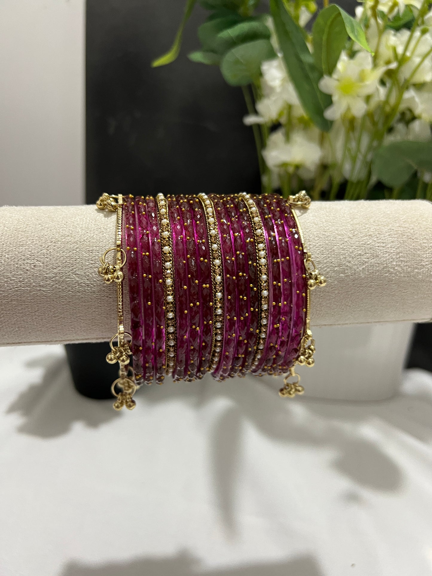 Purple Kashmiri bangles