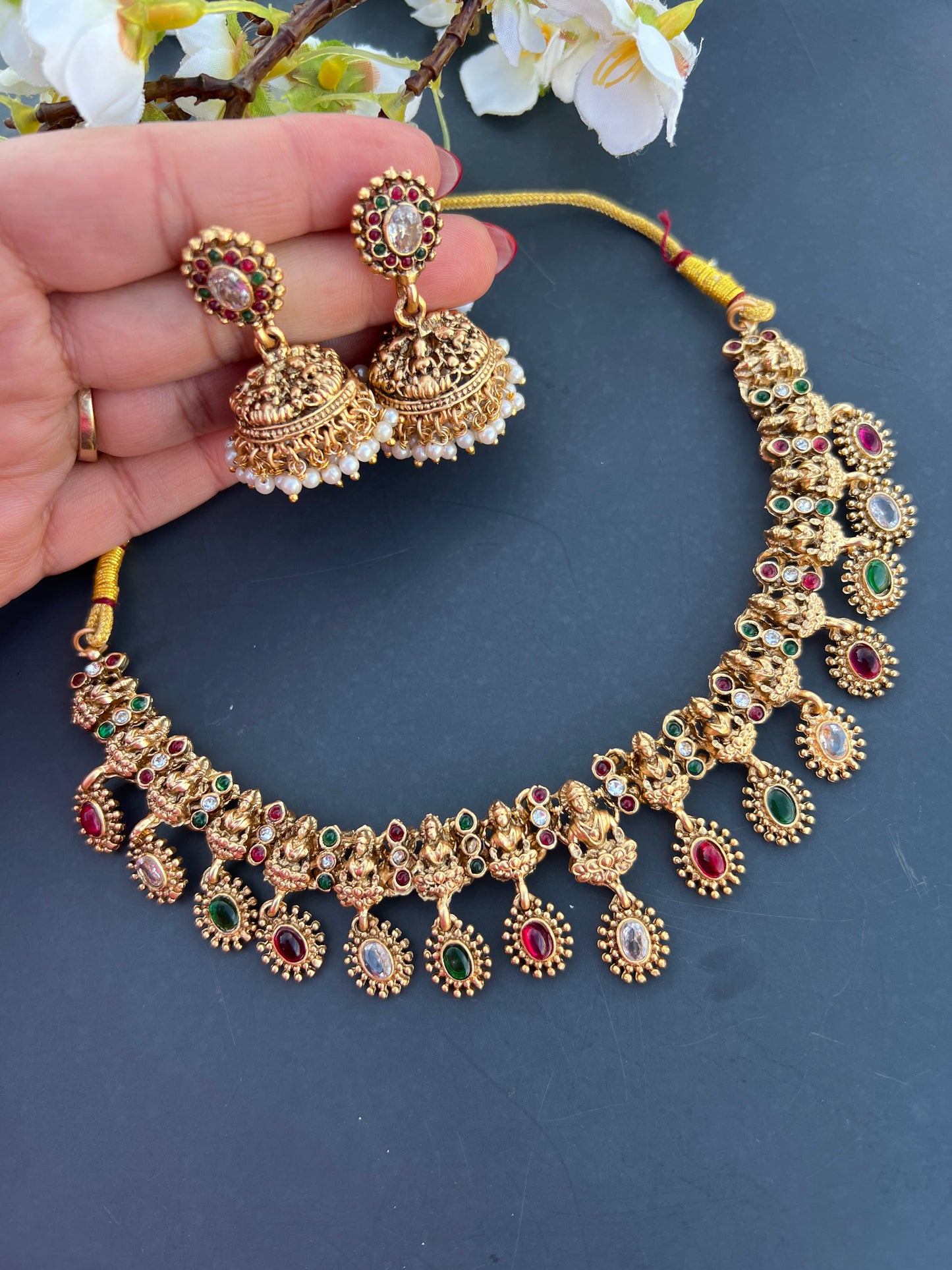Shivi temple necklace set