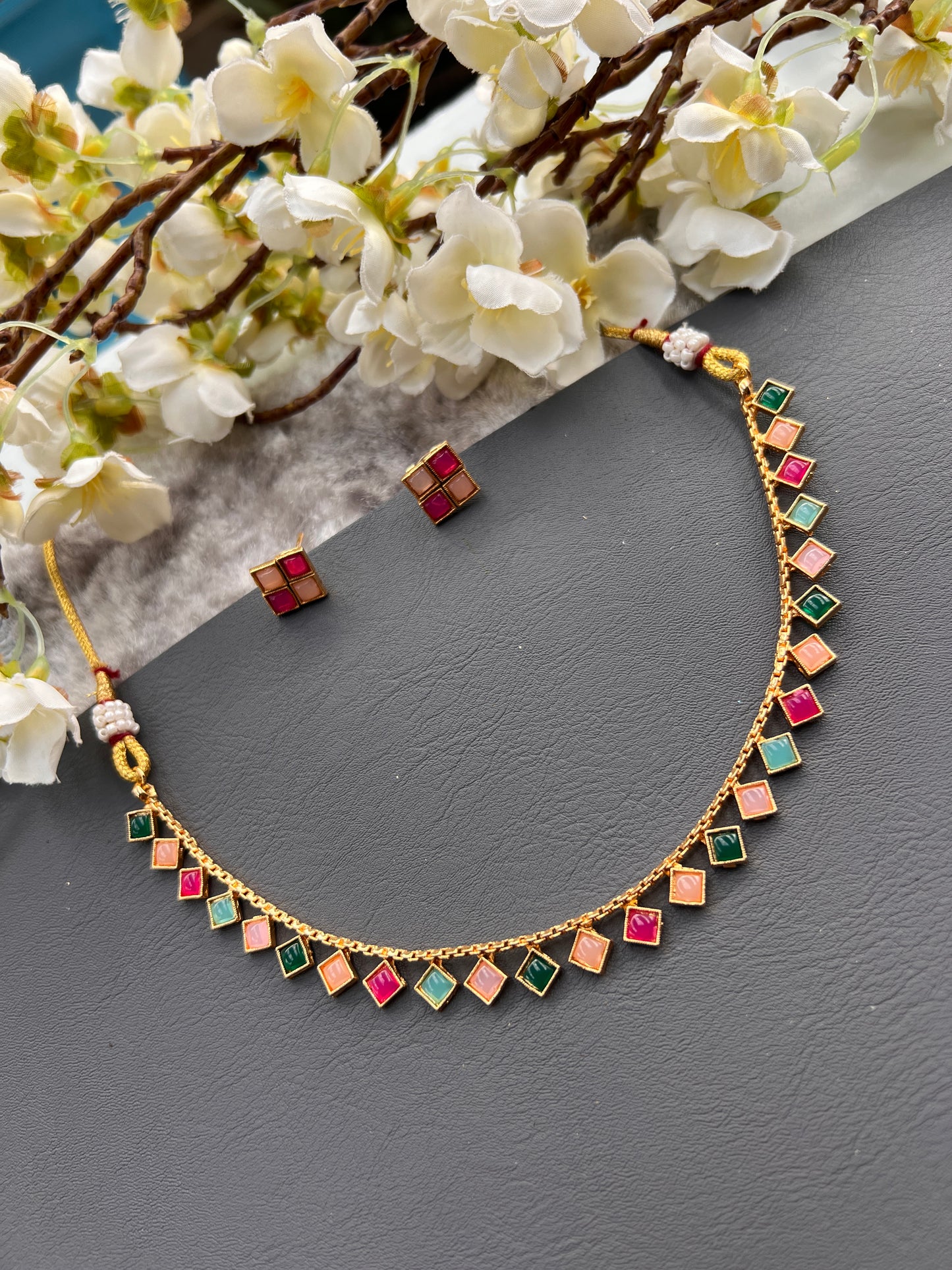 Kamya gold plated neckline set