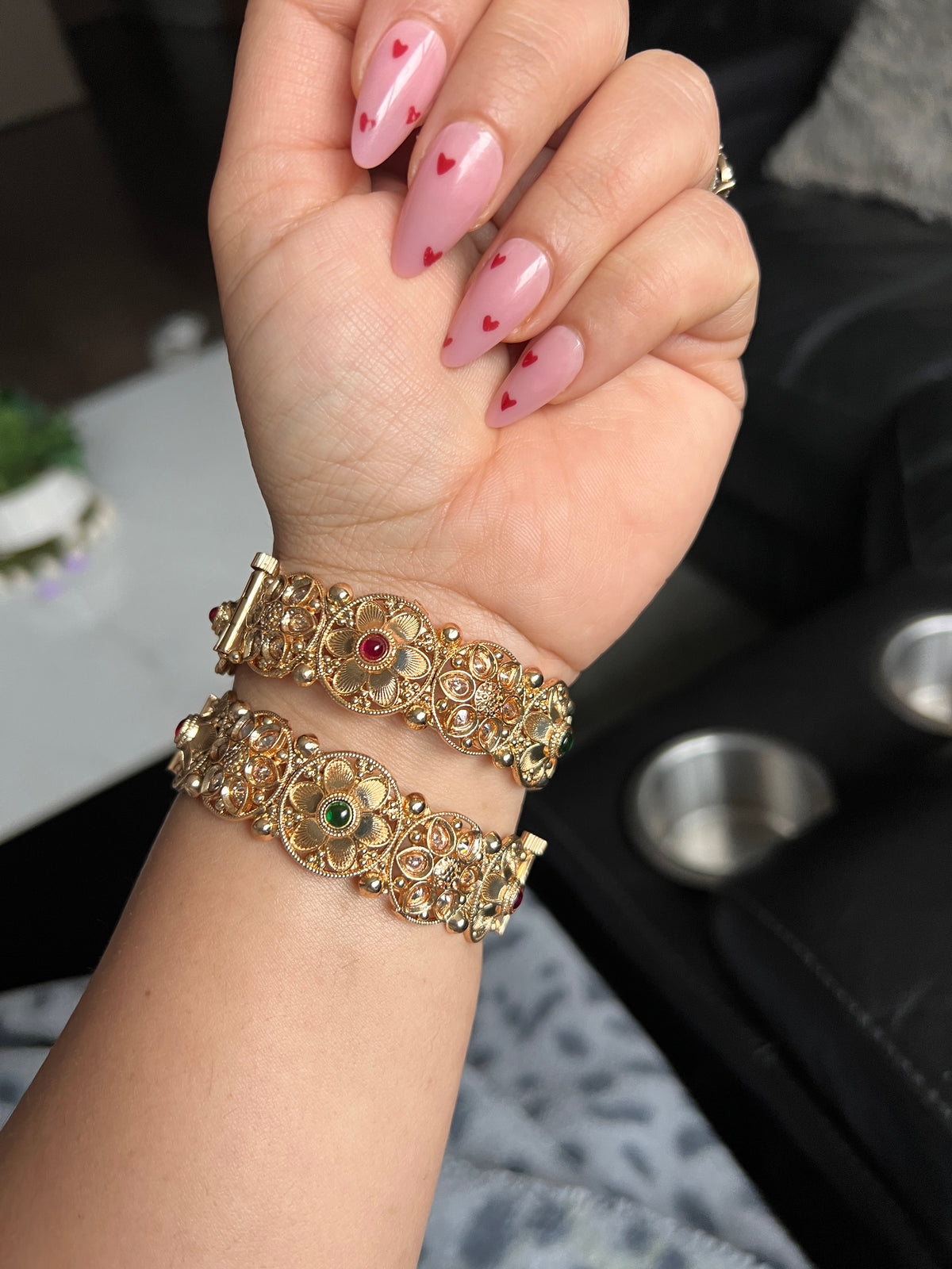 Zuri Antique gold plated Kadas