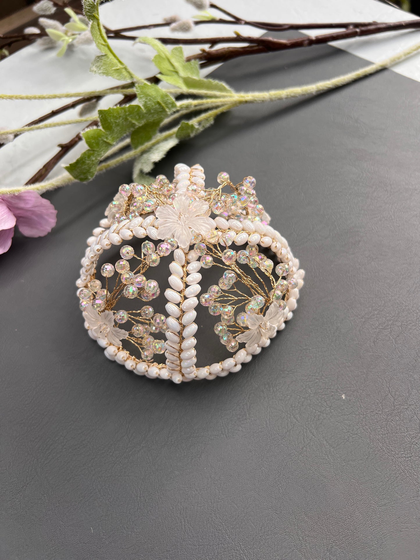 Royal Pearl & Crystal Juda Cover / Hair Ring