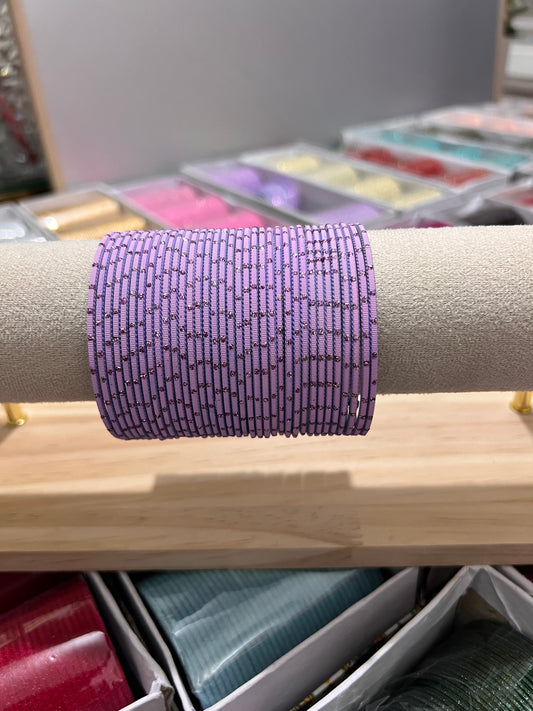 Lavender metal bangles