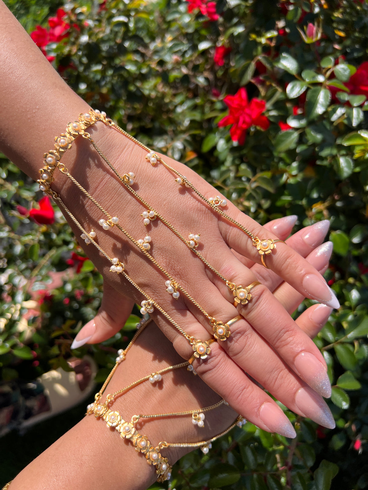 Royal Pearl Hathphool / Regal Moti Hand Harness