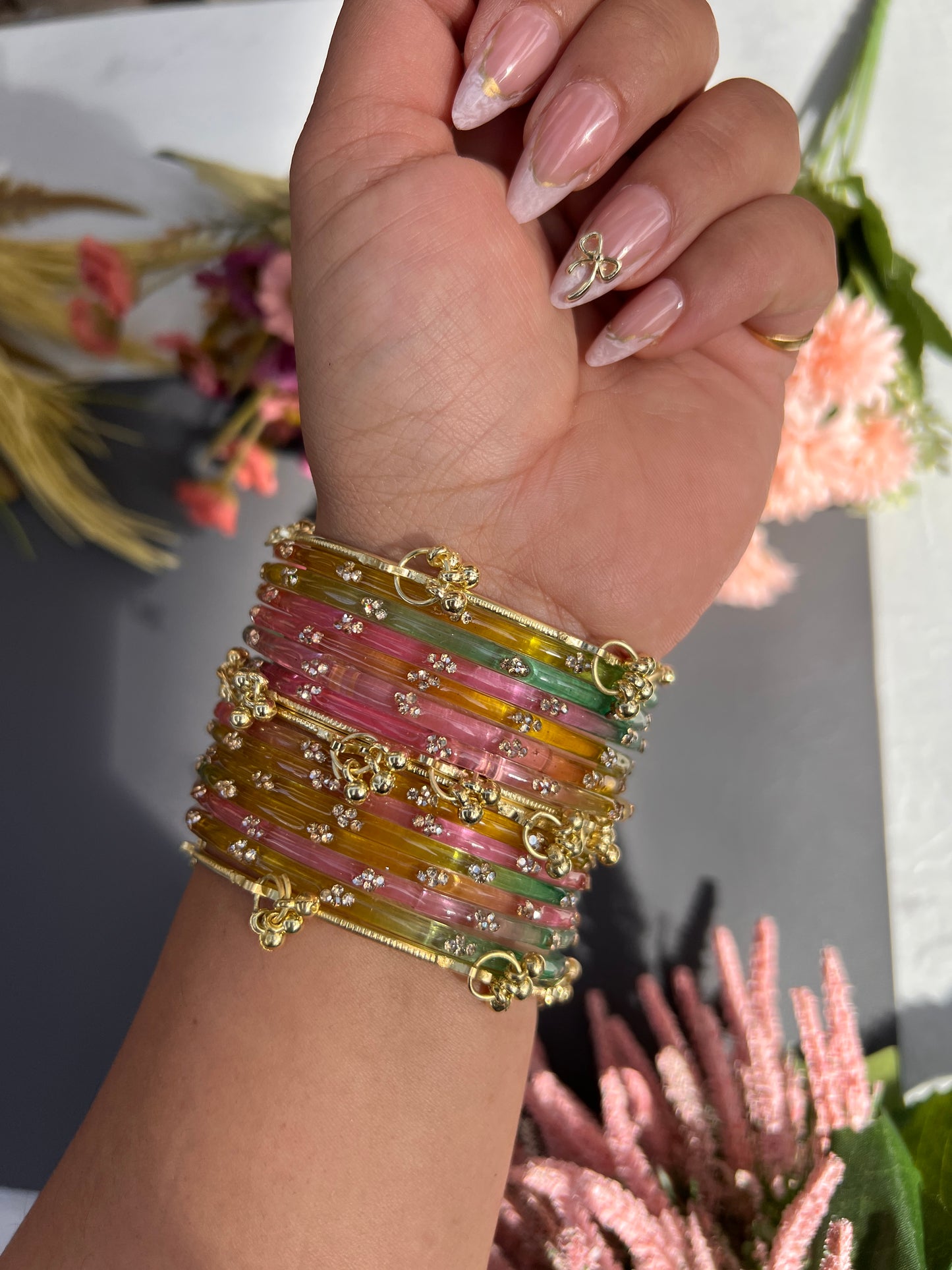 Pastel Kashmiri bangles