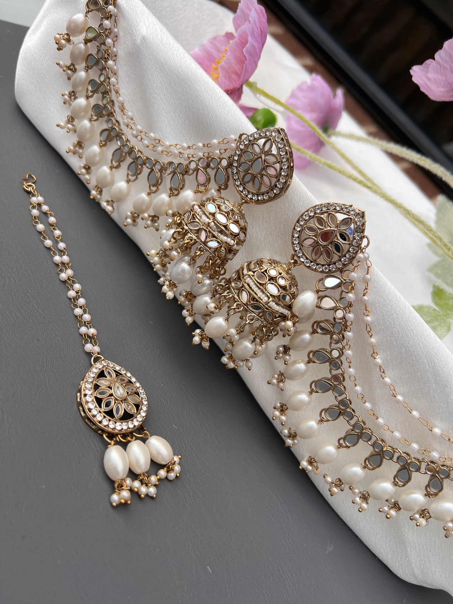 The Meera Sahar Jhumka & Tikka Set