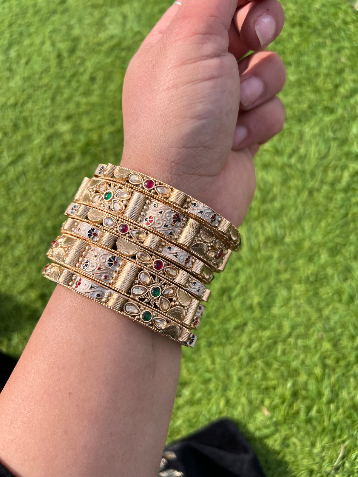 Mehreen gold plated bangles set