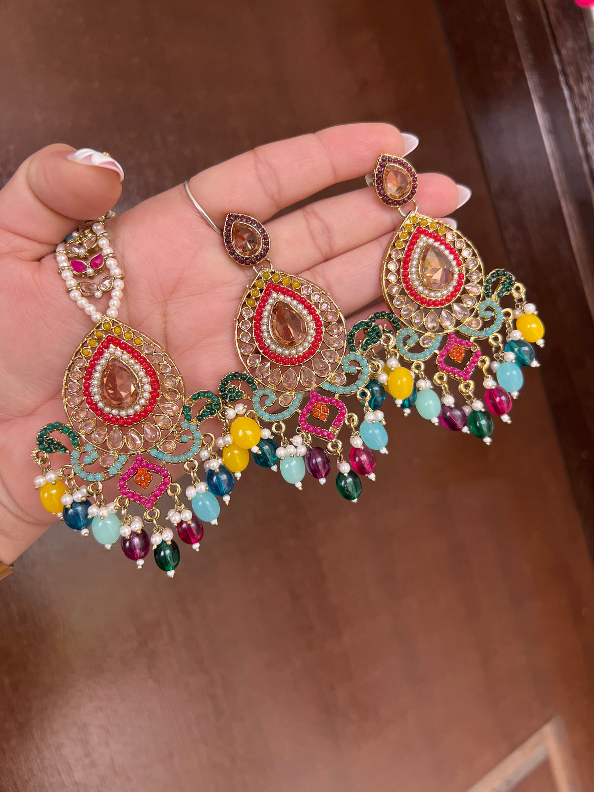 Safia Pakistani earrings tikka set