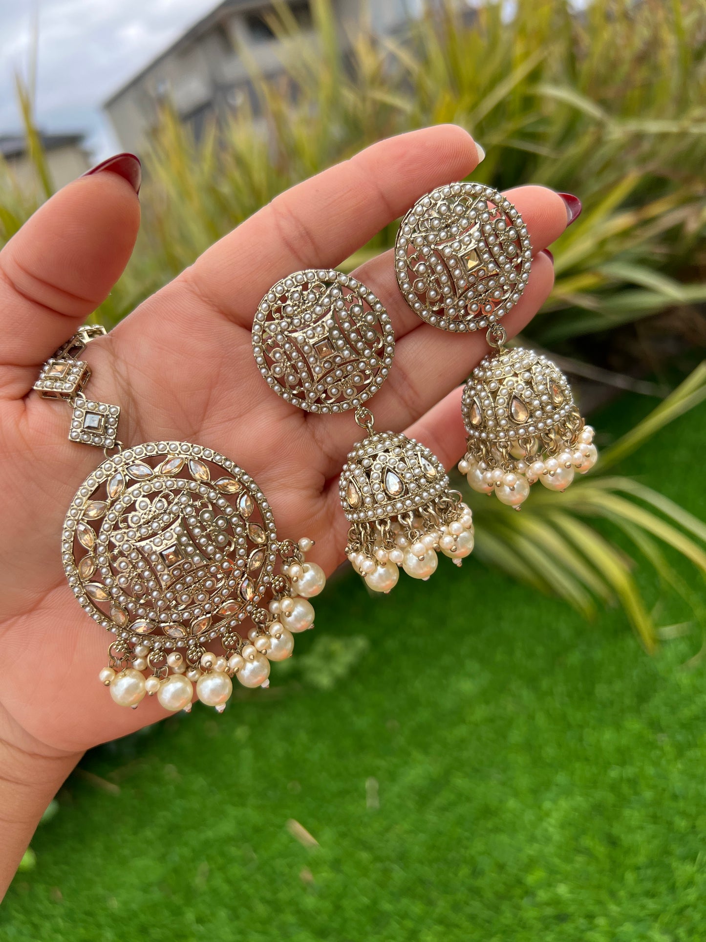 Sumaya jhumka & tikka set