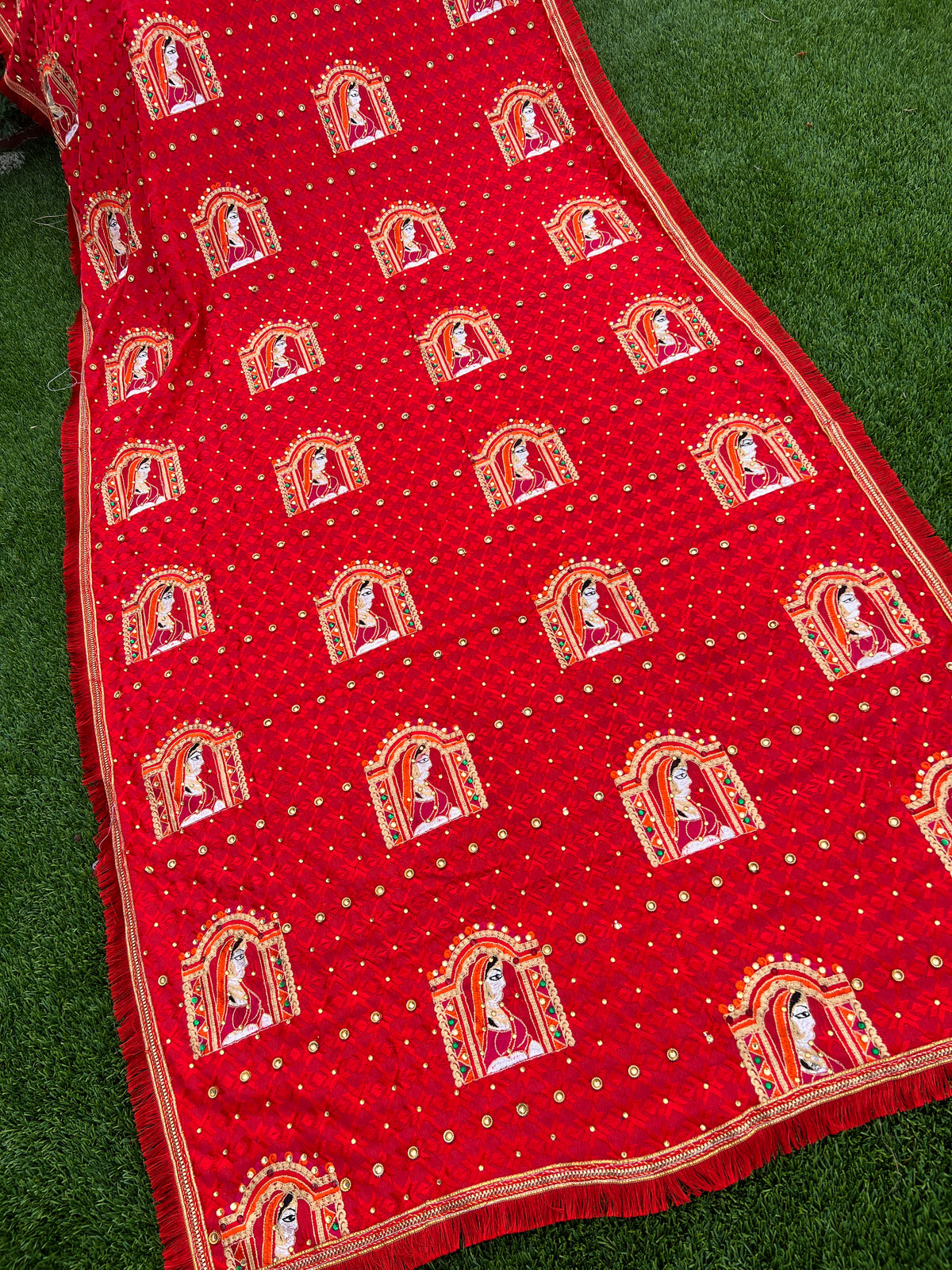 Doli style embroidered dupatta
