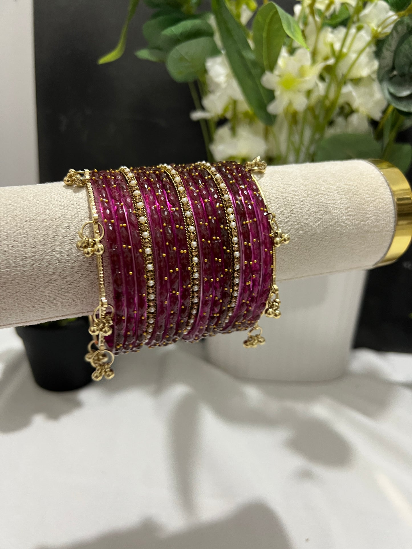 Purple Kashmiri bangles