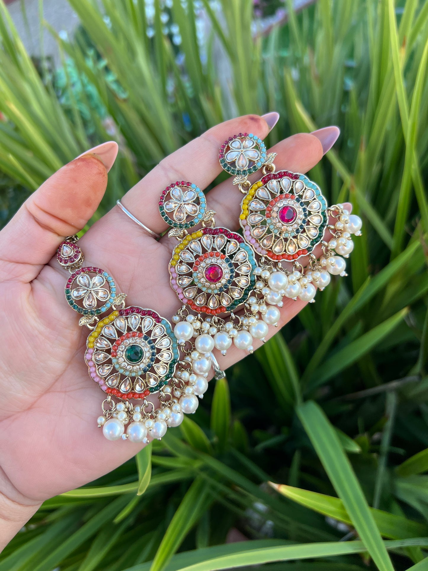 Abeer earrings & tikka