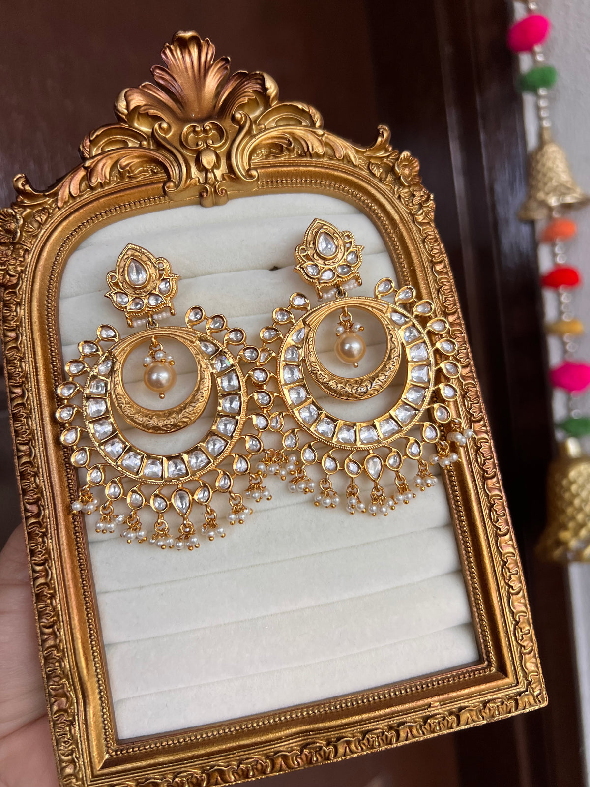 Royal Kundan Chandbali Earrings
