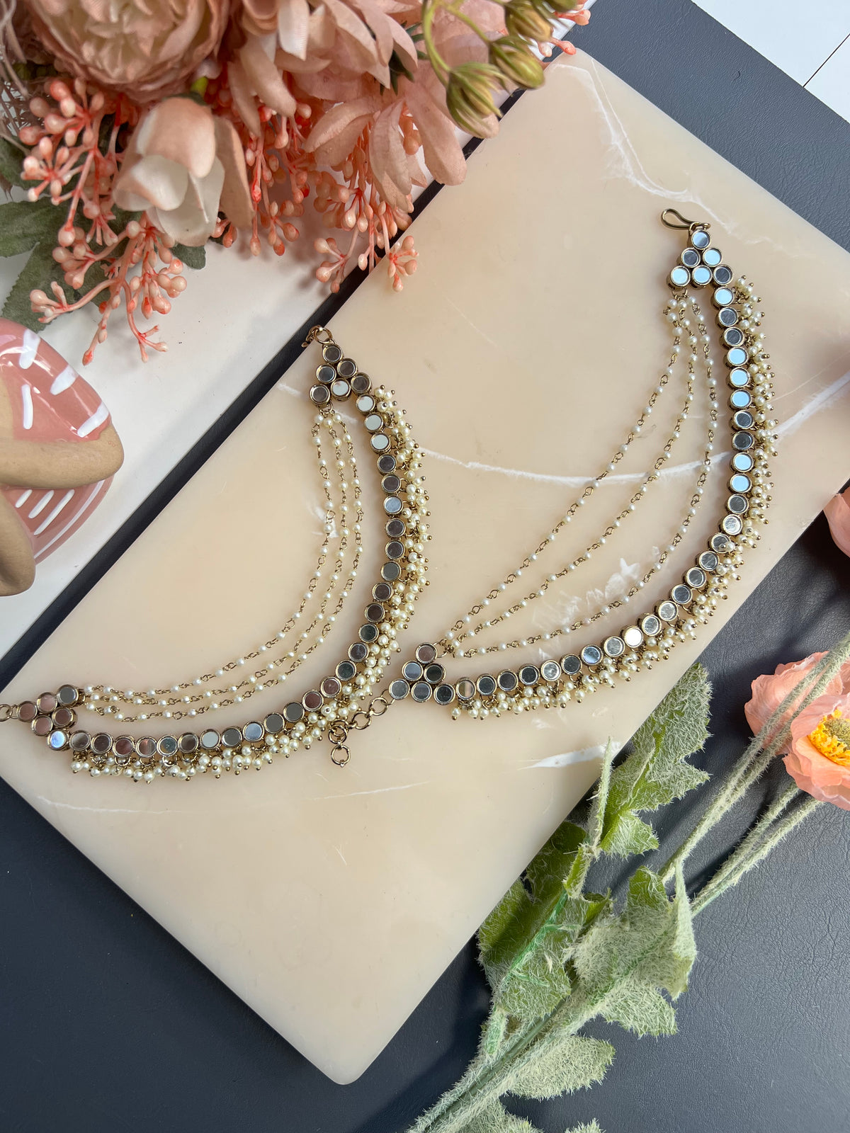 Keesha mirror ear chains