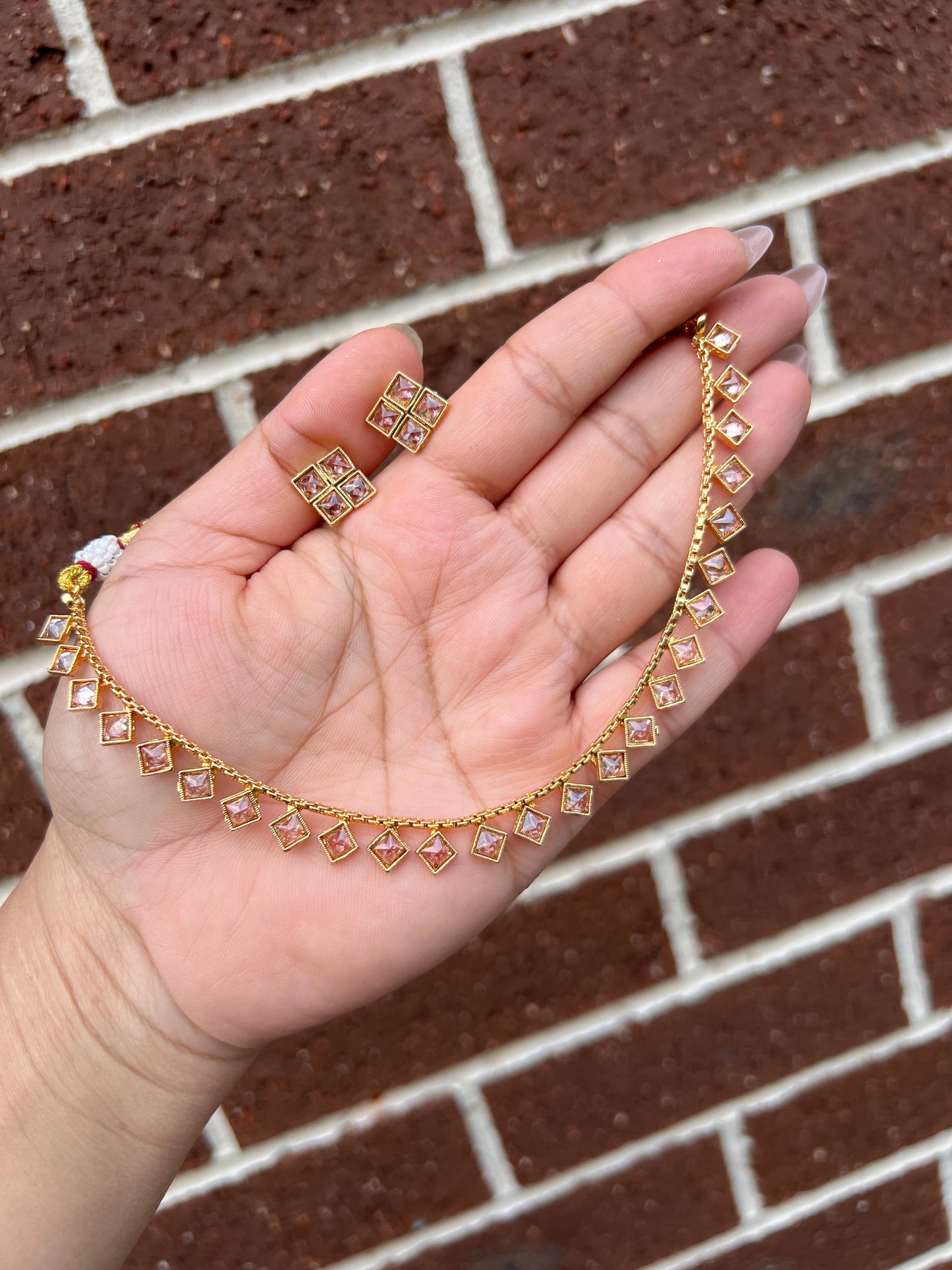 Kamya gold plated neckline set