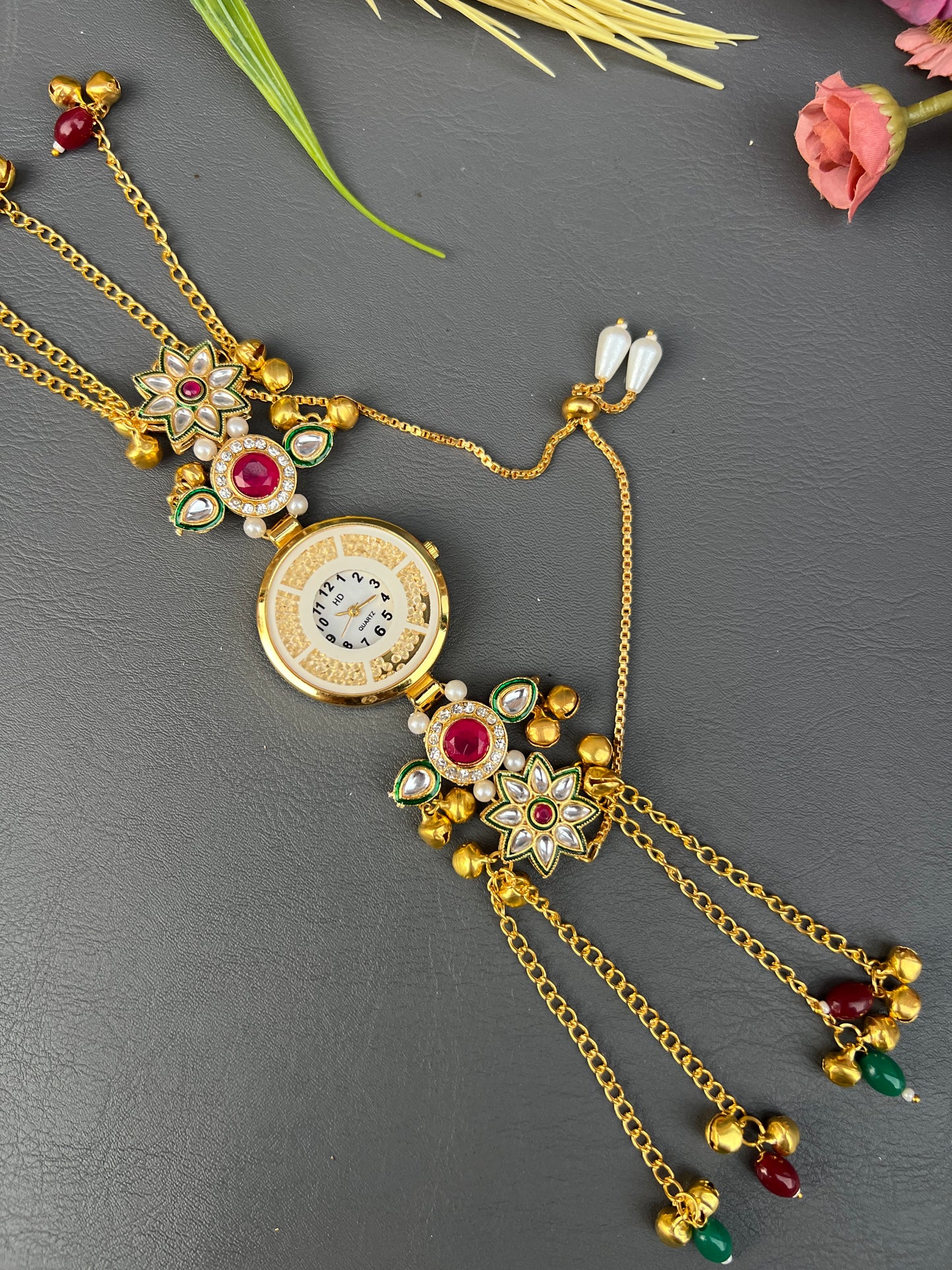 The Kashmiri Meena & Kundan Artisan Watch