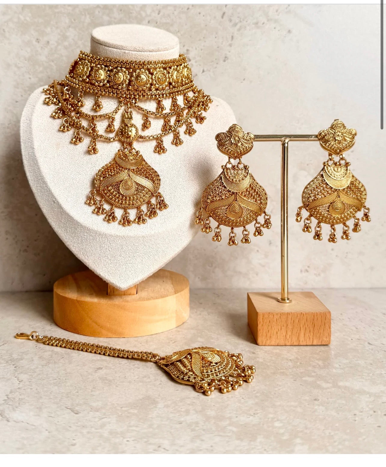 Anmol gold plated necklace set