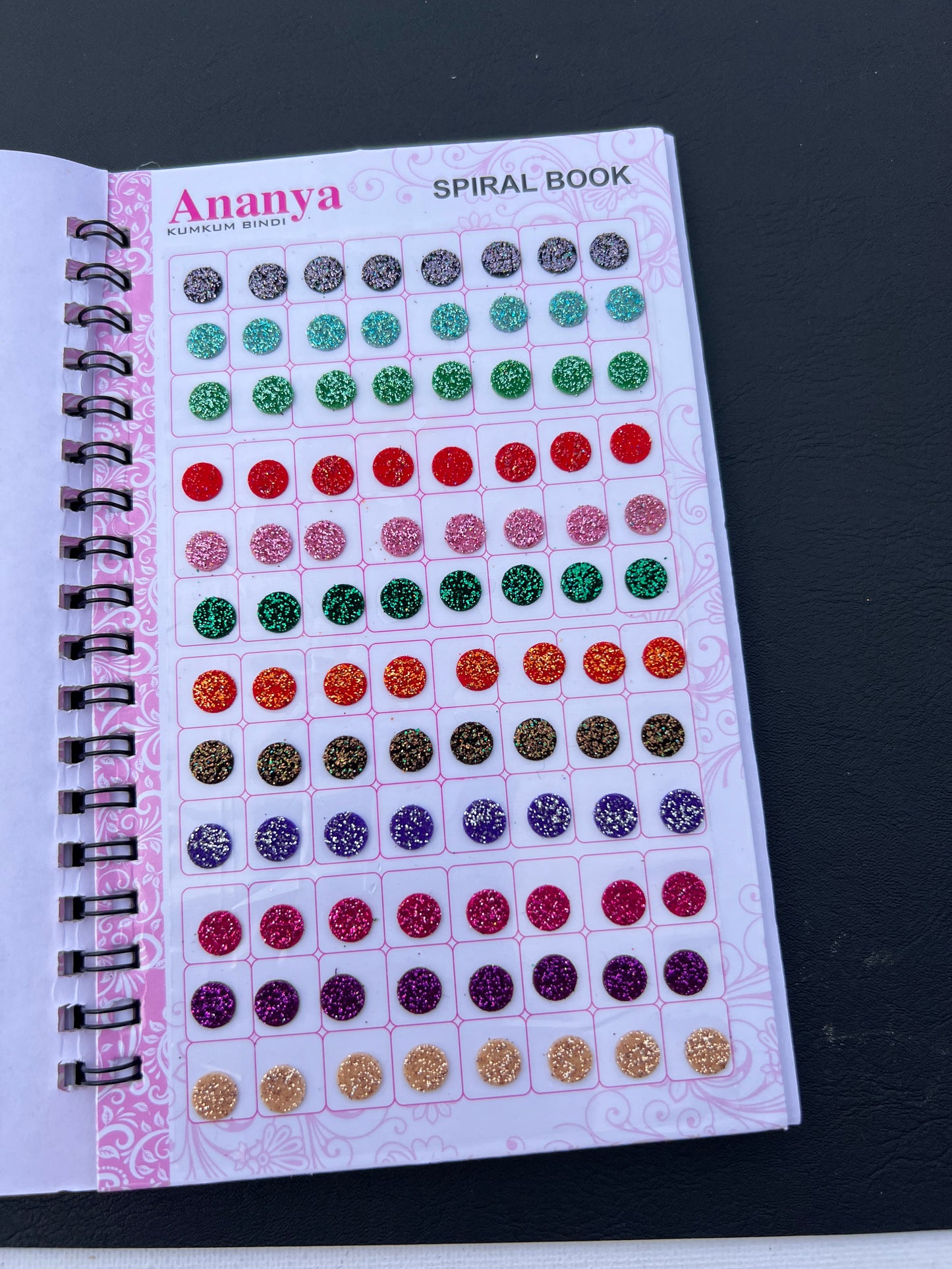 Zari multi colour bindi book (960 bindi)