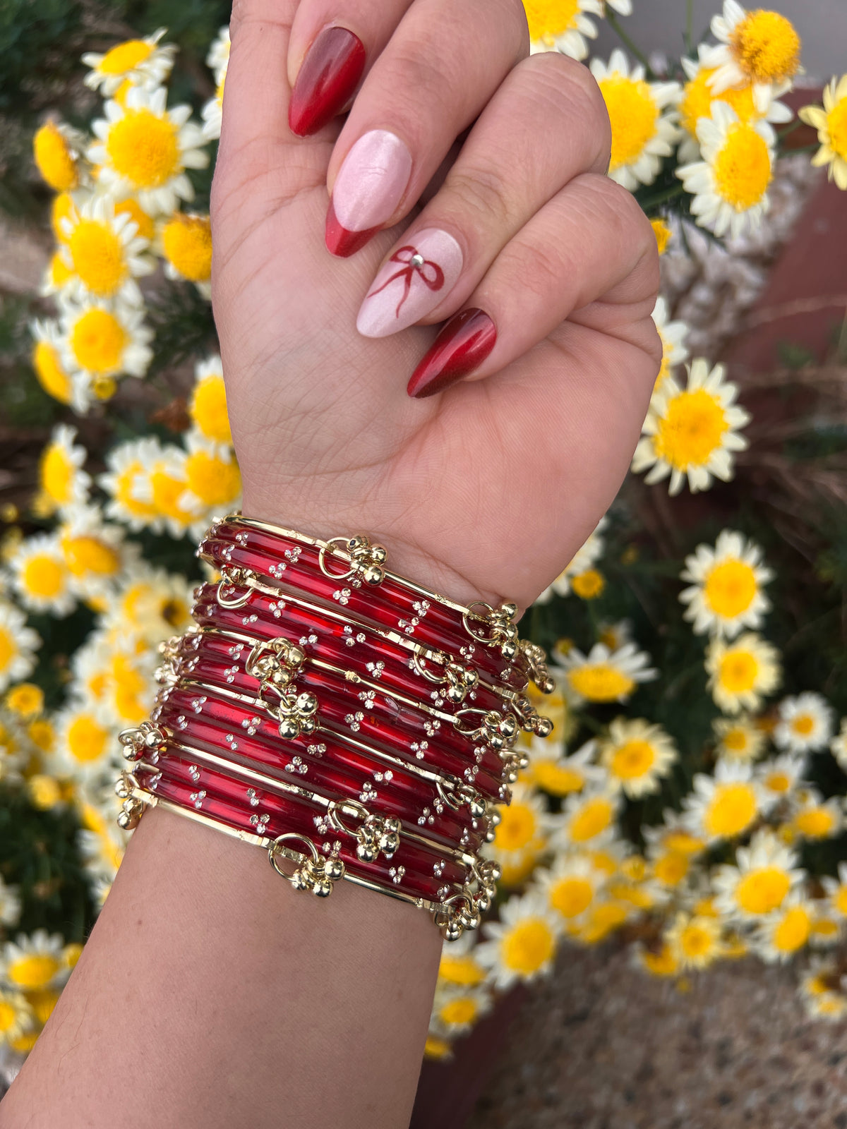 Red Kashmiri bangles