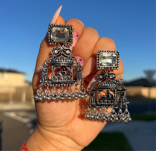 German silver doli earrings