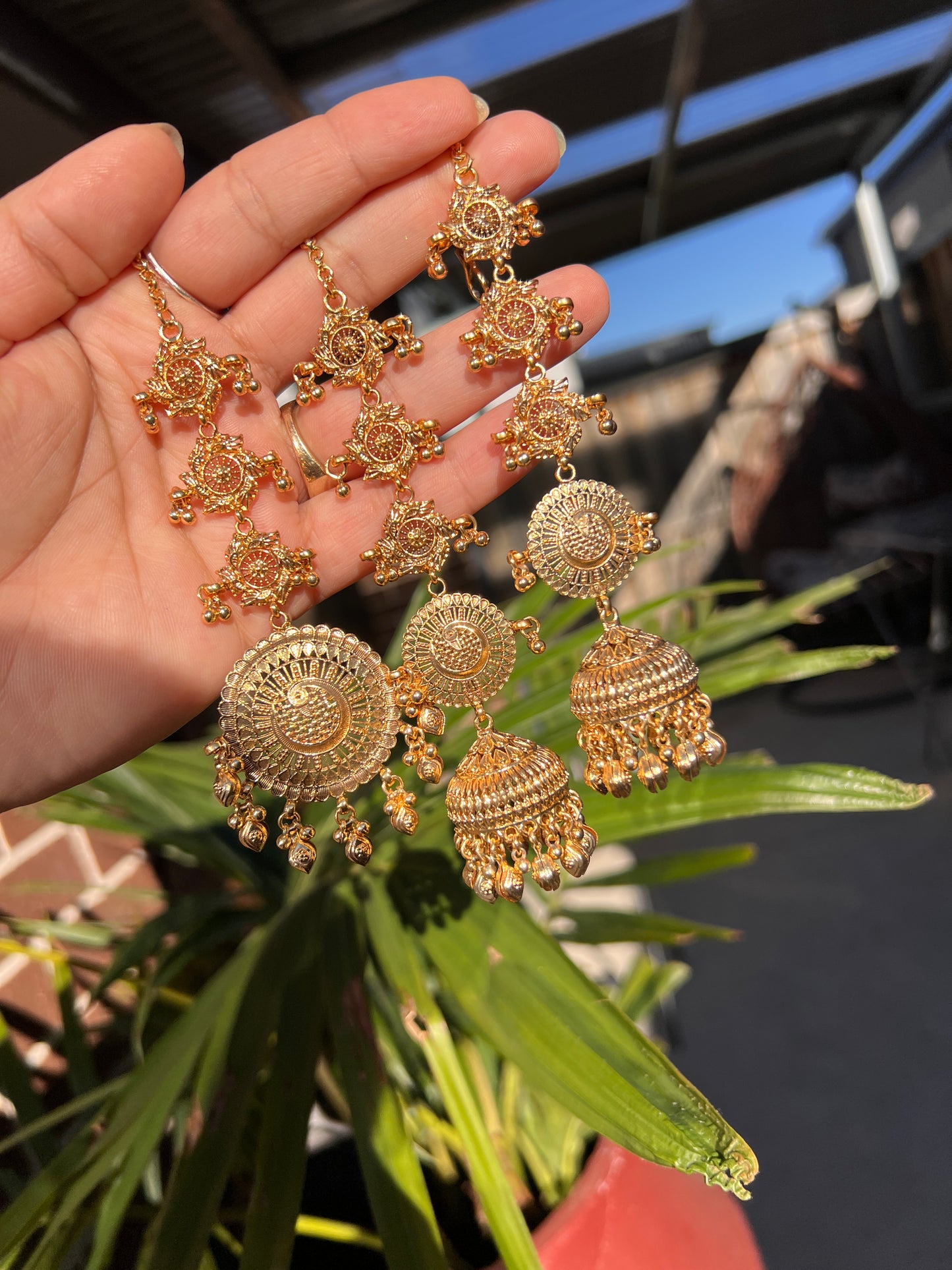 Sunakhi Sahara jhumki tikka set