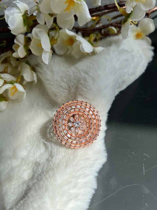 Rose gold ad ring