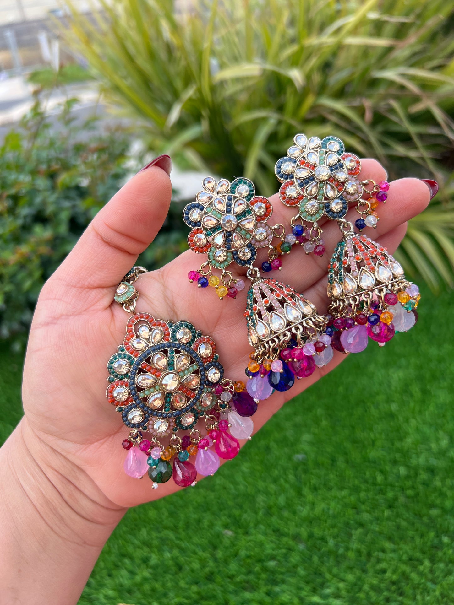 Sana jhumka & tikka set