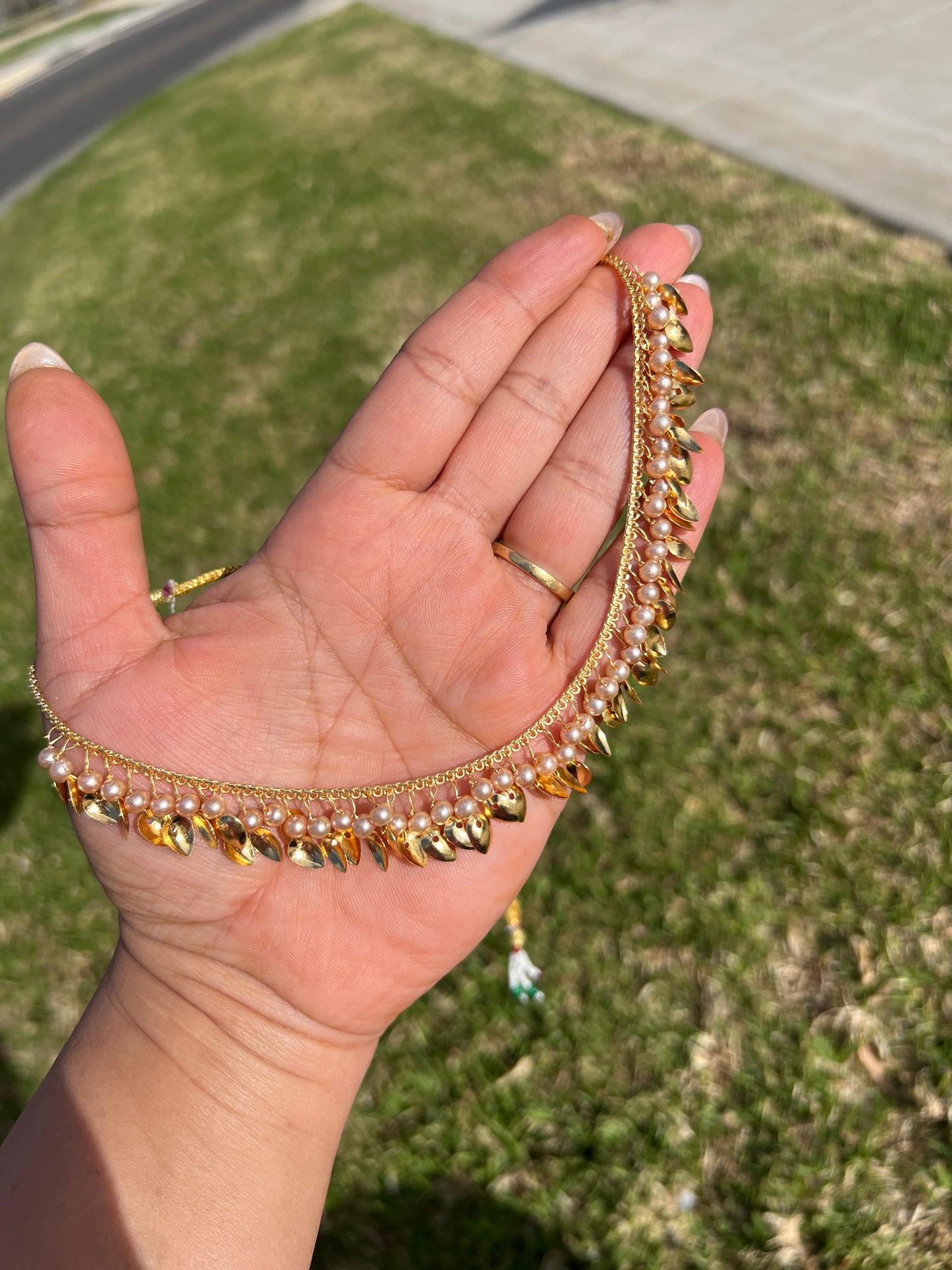Golden neckline