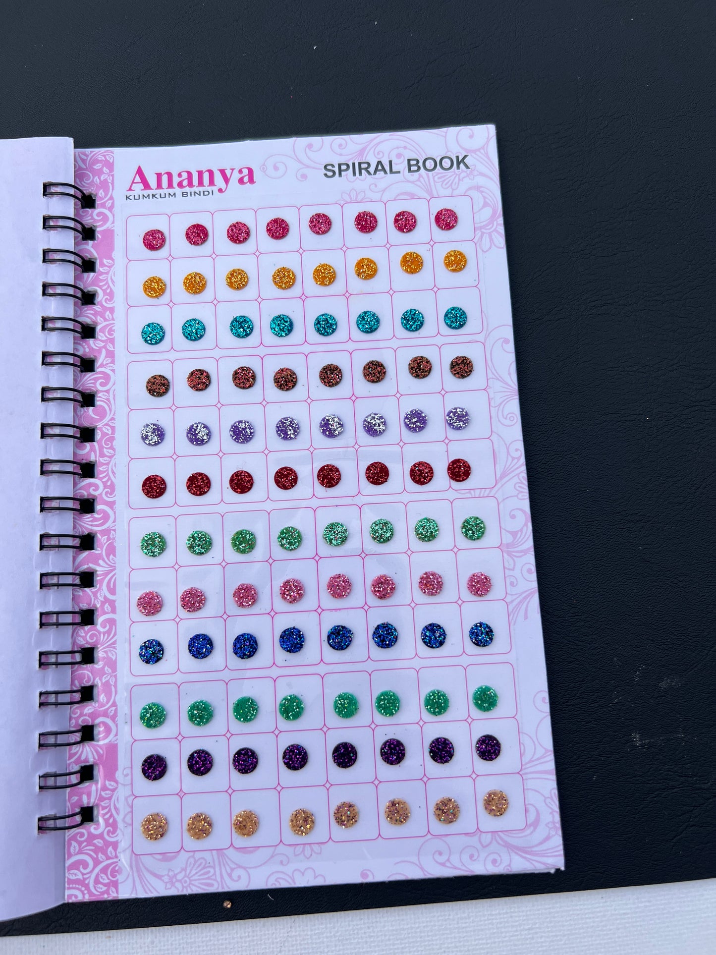Zari multi colour bindi book (960 bindi)