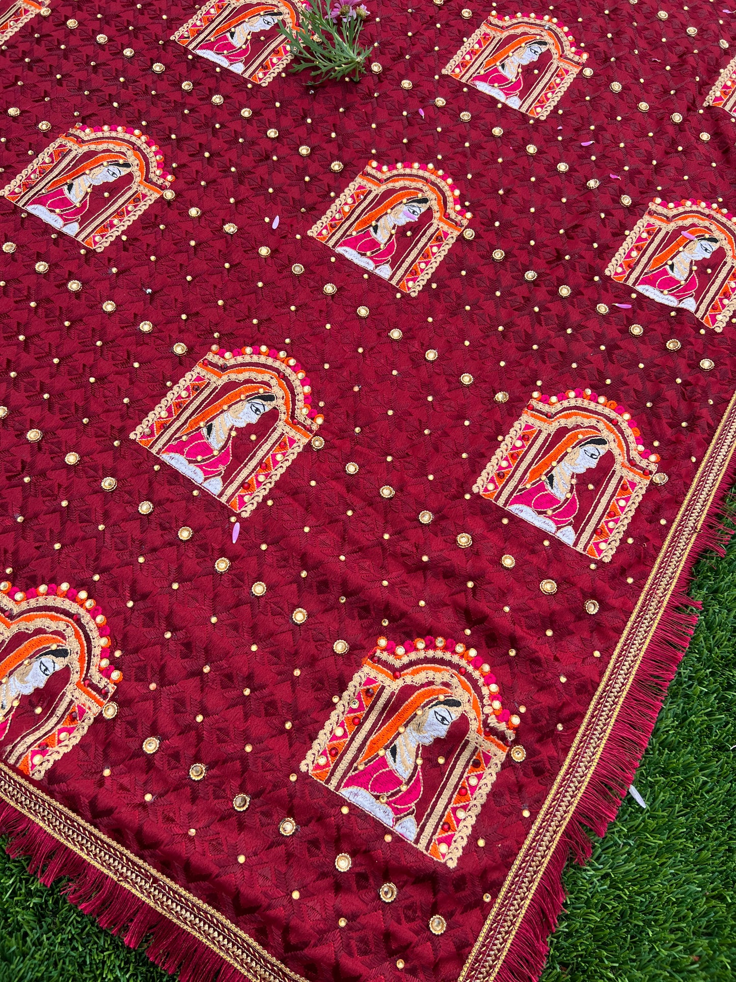 Doli style Full embroidered dupatta