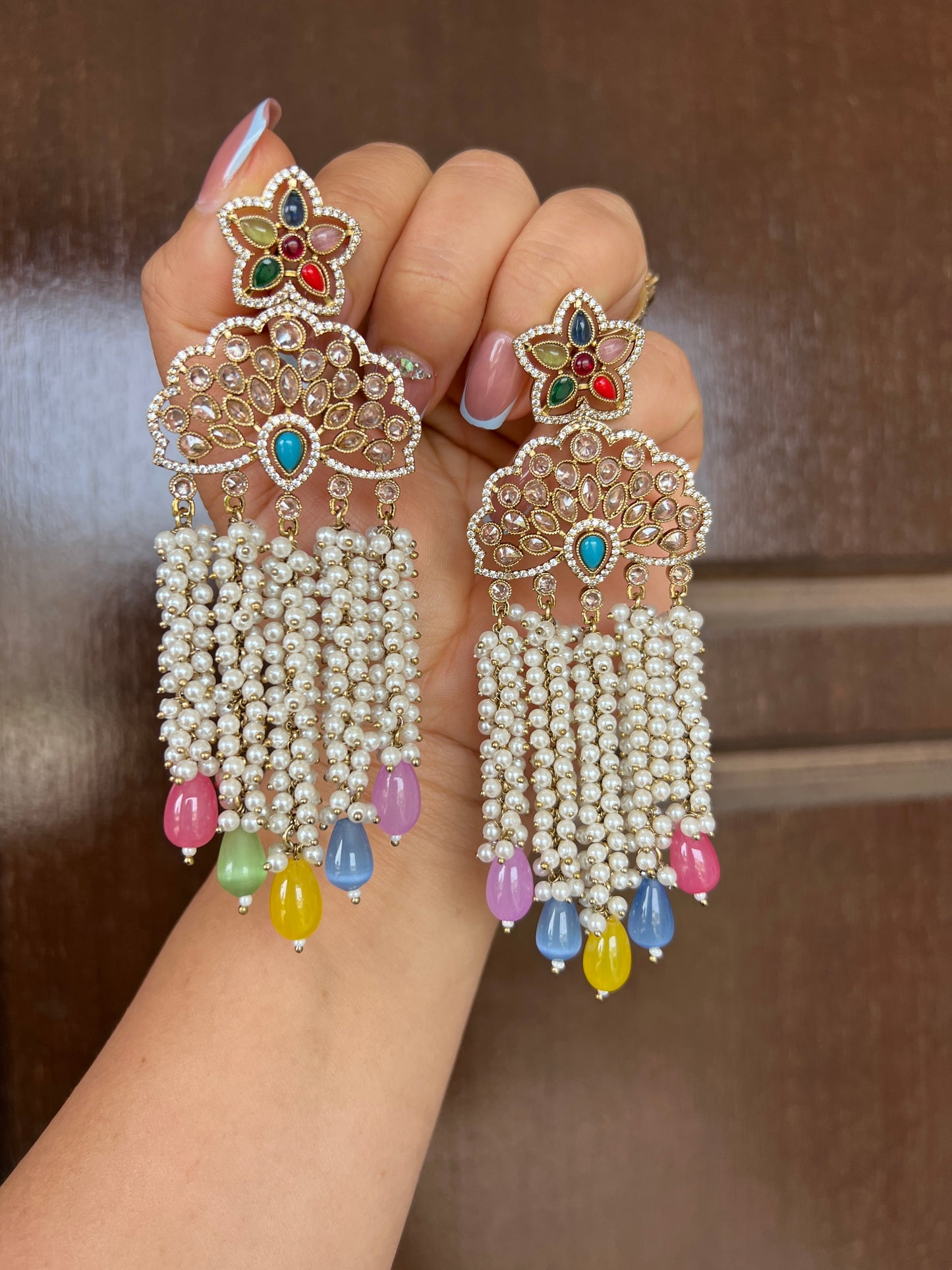 Dilbar statement earrings