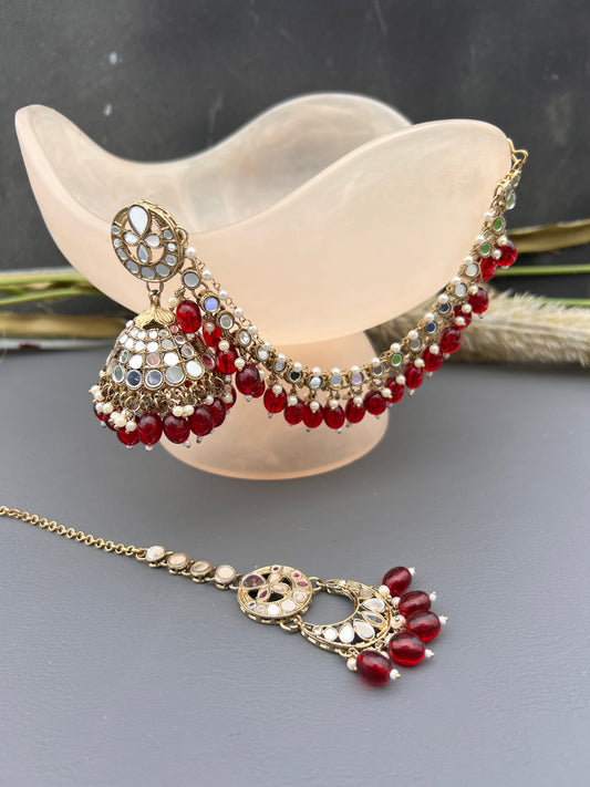 Lailah jhumka tikka set