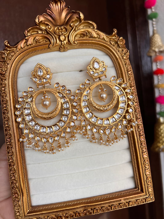 Royal Kundan Chandbali Earrings