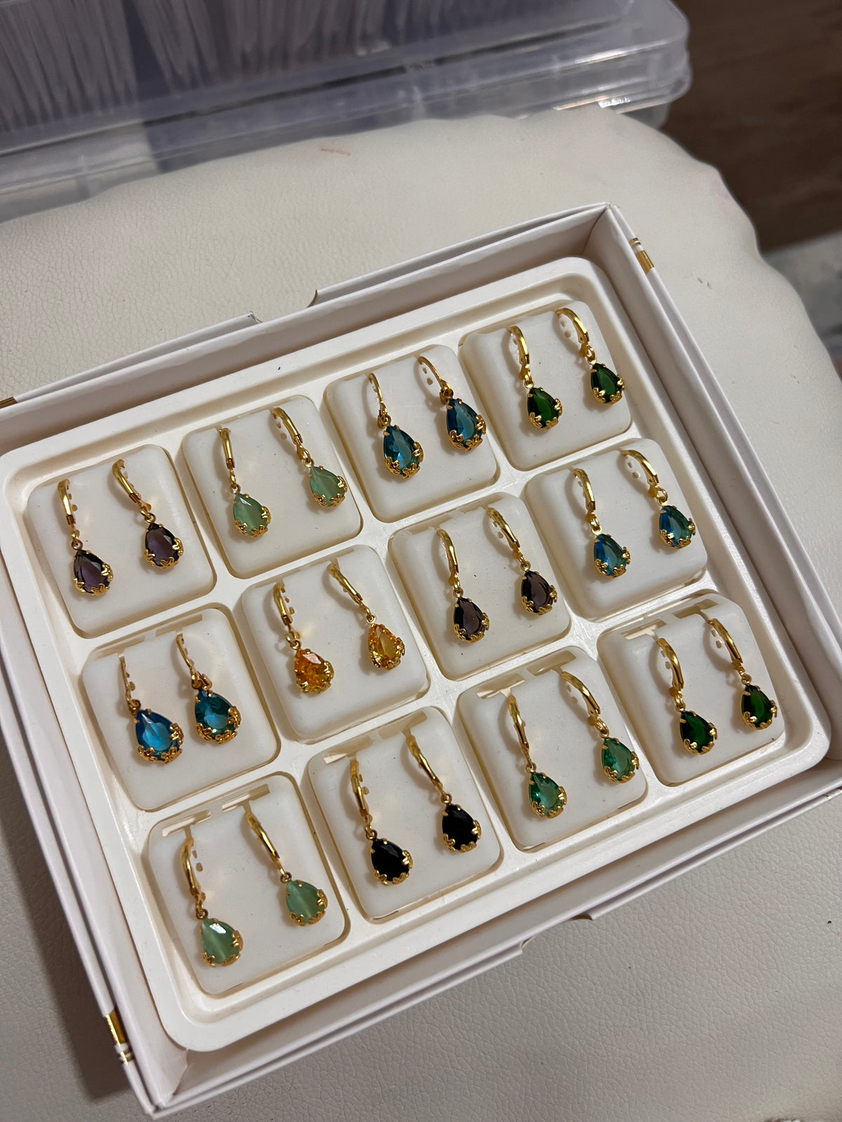 Radiant Drop Huggie Earrings