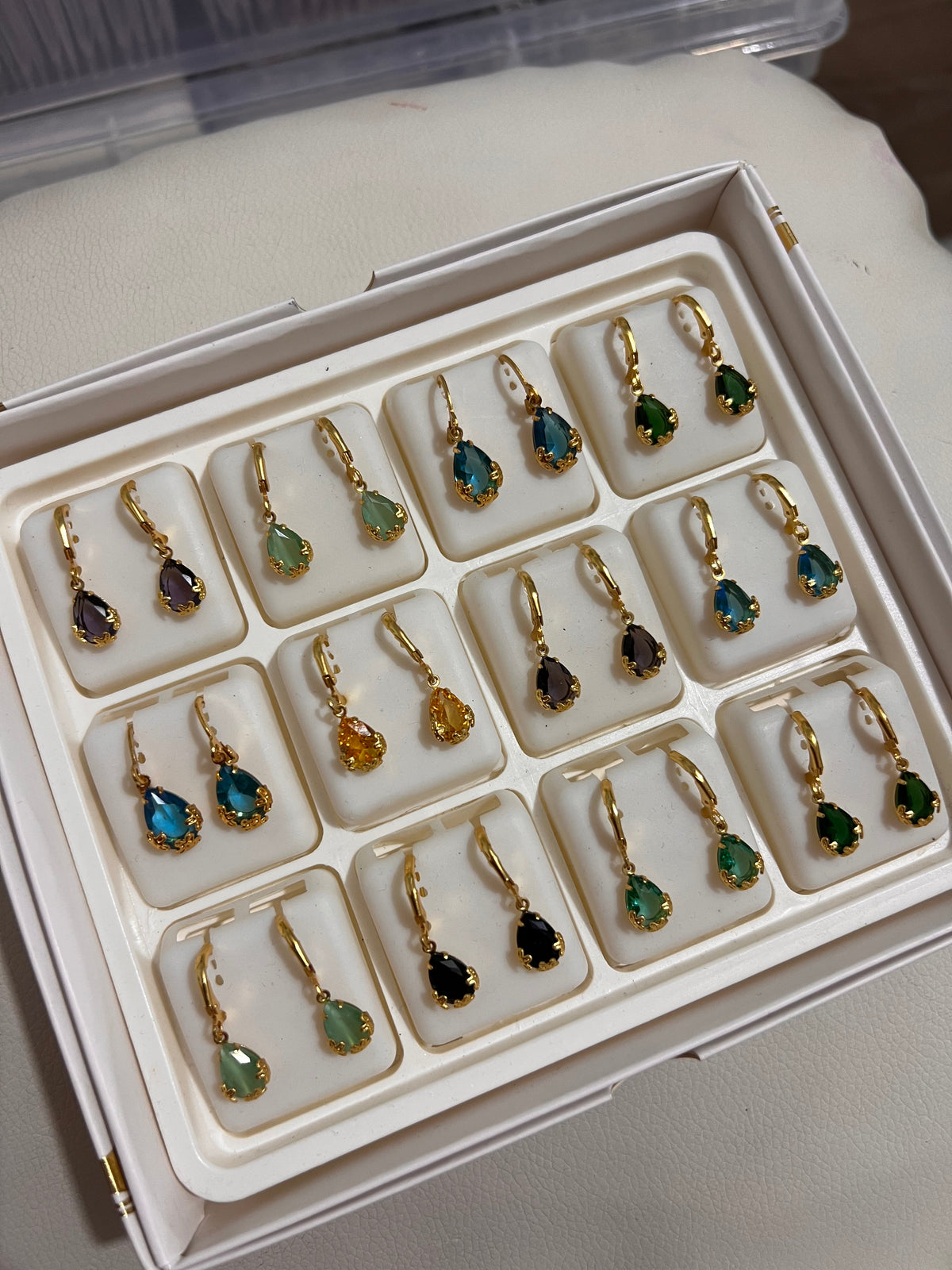 Radiant Drop Huggie Earrings